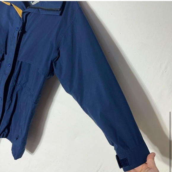 Vintage Eddie Bauer Navy Blue Utility Style Light Jacket W Goretex Lamination L - Picture 6 of 14